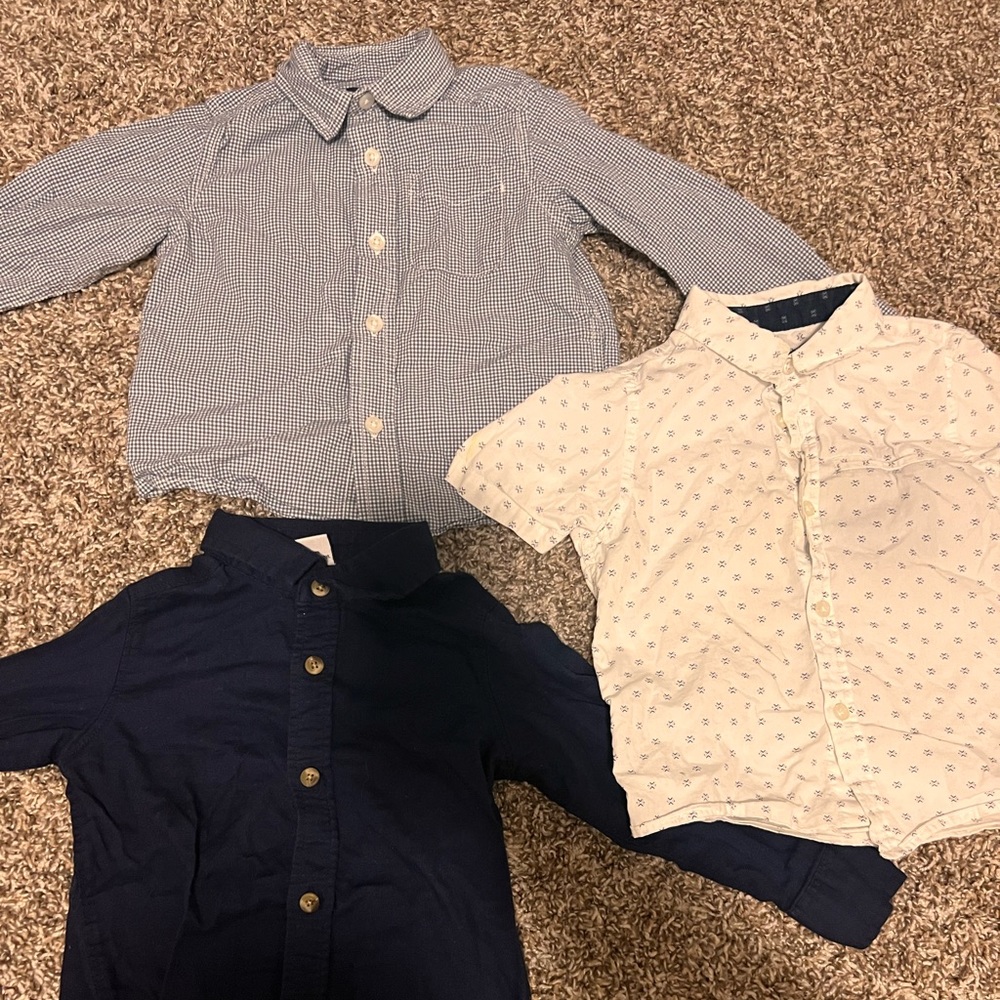 2T Toddler Boy Dress Shirts Button-Ups